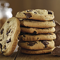 Mini galletas de chispas de chocolate