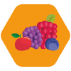 Frutos rojos (como fresas)